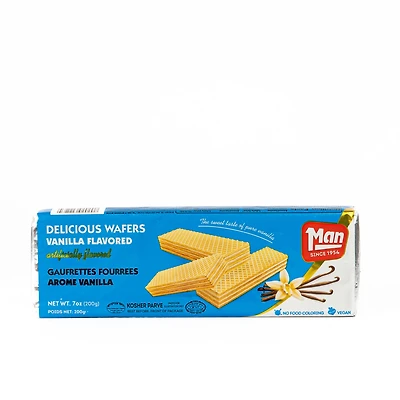 WAFER VANILLA, <ul><li>Classic Vanilla Flavor: A rich, creamy vanilla filling delivers a familiar and comforting taste that everyone loves.</li><li>Light and Crispy Texture: The delicate wafer layers provide a perfect, satisfying crunch in every bite.</li><li>Versatile Snack: Ideal for pairing with coffe</li></ul>
