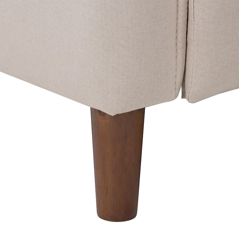 Fauteuil inclinable manuel d'intérieur rembourré en aulne CorLiving avec pieds en bois