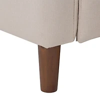 Fauteuil inclinable manuel d'intérieur rembourré en aulne CorLiving avec pieds en bois