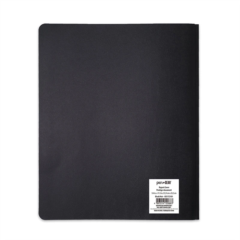 PEN+GEAR PROTÈGE-DOCUMENT CLAIR, 9.4" x 11.5",NOIR
