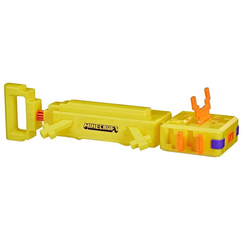 Nerf Super Soaker Minecraft, blaster à eau Axolotl, design du mob Axolotl dans Minecraft, jeu d'eau extérieur pour enfants