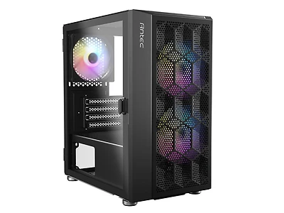 Antec Cas de Jeu NX200M RGB, mATX,ITX, Pré-Intégré FANS de RGB