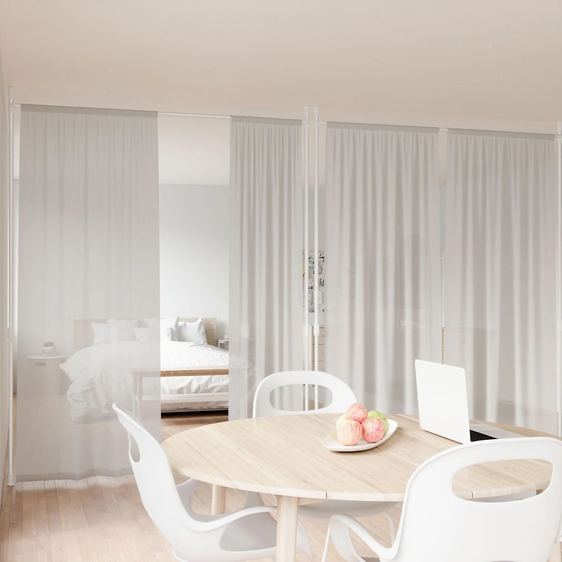 Anywhere Rod 36-66 White