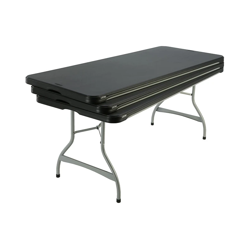 LIFETIME - Table pliable commerciale premium de 6 pieds, couleur granit Noir