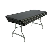 LIFETIME - Table pliable commerciale premium de 6 pieds, couleur granit Noir