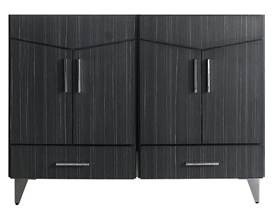 American Imaginations 35.5-in. W Floor Mount Dawn Grey Vanity Set For 1 Hole Drilling  AI-19565