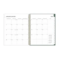 Agenda hebdomadaire/mensuel 2024, 8,5 po x 11 po, Blue Sky, Monroe Light
