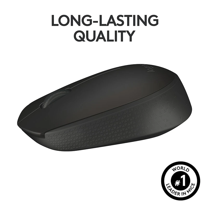 Logitech Souris Sans Fil M170, 2,4 GHz , Avec récepteur USB ultra-discret - Noir Vie de la batterie de 12 mois