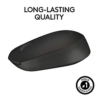 Logitech Souris Sans Fil M170, 2,4 GHz , Avec récepteur USB ultra-discret - Noir Vie de la batterie de 12 mois