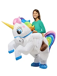 Rubies Unicorn Light Up Ride-On Inflatable Costume for Kids, Unisex
