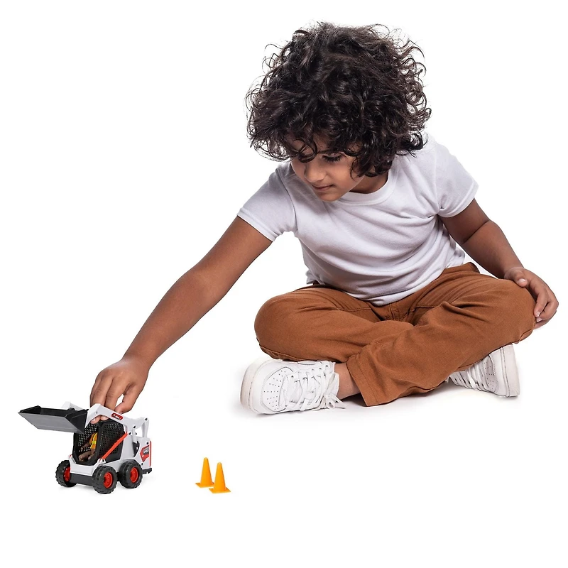 Ensemble de jeu Chargeur Bobcat roue libre Adventure Force avec figurine articulée et accessoires (5 pièces)
