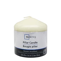Mainstays Unscented Ivory Pillar Candle