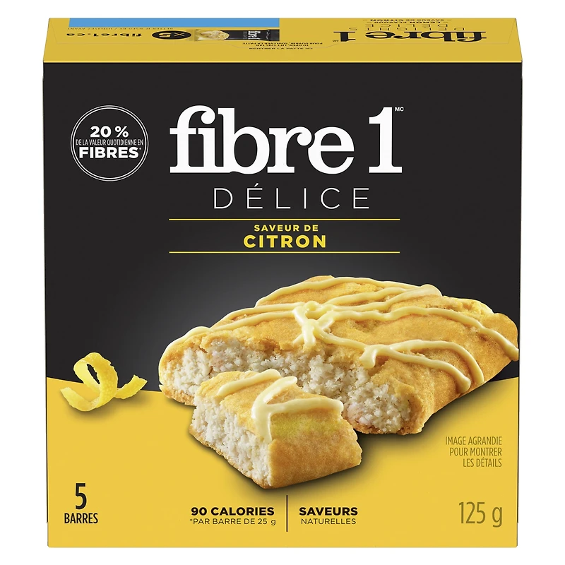 Fibre 1MC Délice - Saveur de citron Barres