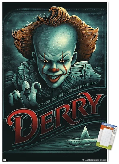IT - Pennywise Derry Wall Poster, 14.725" x 22.375"