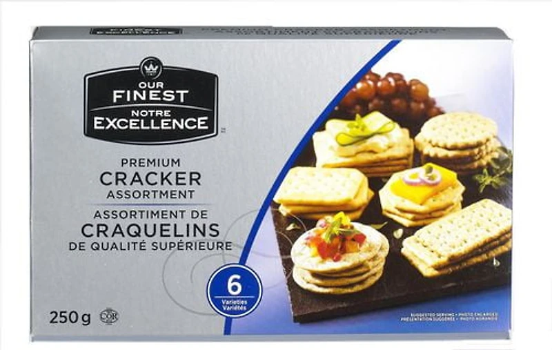 Assortiment de craquelins de qualité supérieure Notre Excellence