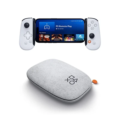 Backbone One - PlayStation Edition (USB-C) - Mobile Gaming Controller for iPhone 15 Series and Android - 2nd Generation - White PLUS PS BACKBONE CARRY CASE
