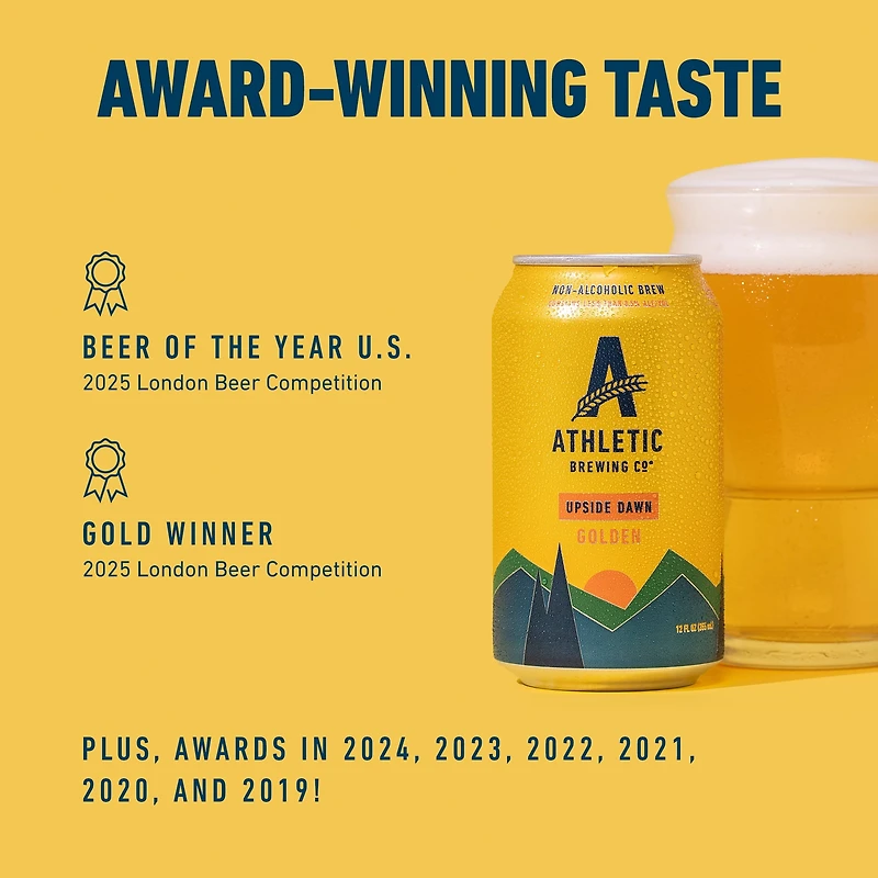 Athletic Brewing Upside Dawn Non-Alc Golden 6x355mL 6x355 mL