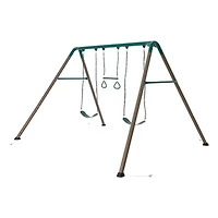 Ensemble de balançoire pour enfants LIFETIME avec barres robustes, 2 balançoires et 1 trapèze