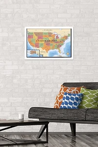 Map - USA Wall Poster