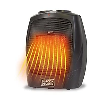 BLACK+DECKER Chauffage d'espace portable, chauffage d'espace avec poignée de transport pour un transport facile