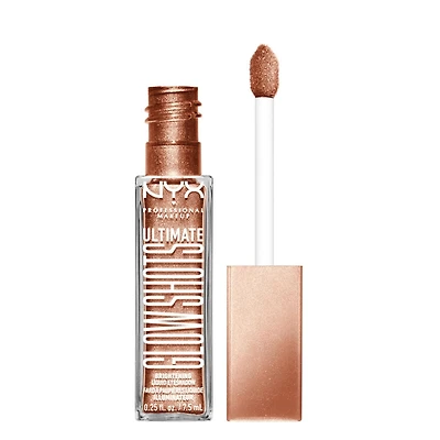 NYX PROFESSIONAL MAKEUP, Ombre à Paupières Ultimate Glow Shots, Ombres à paupières liquides, Tenue 12 hres - TWISTED TANGERINE Ombre à paupières liquide