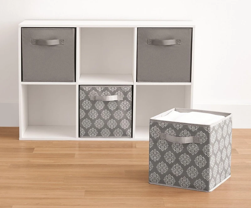 Panier de rangement en tissu Mainstays - Pliable, idéal pour la chambre d'enfant, la salle de jeux, le placard et l'organisation de la maison Taille assemblé : 26.7cmx26.7cmx27.9cm; Plusieurs couleurs en option.