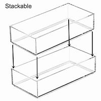 Évacuez le dispositif de rangement 1 Mainstays Organisateur empilable 1 design rectangulaire 100%PS