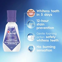 Crest 3D White Brilliance Stain Prevention Mouthwash / Rinse- 12-Hour Stain Prevention, Alcohol Free, 473