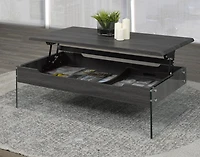 Table basse à plateau relevable Kyle, gris