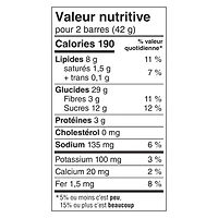 VAL NATURE BARRES GRANOLA CROQUANTES AVOINE ET CHOCOLAT NOIR