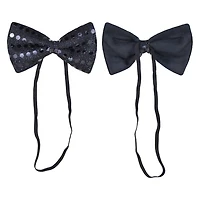 Nœuds papillons du Nouvel An noirs et argentés, 2 pièces, décorations festives, une façon originale de célébrer avec style, adulte