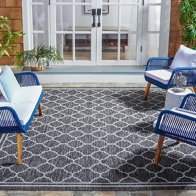 SAFAVIEH Courtyard Claudia Tapis Géométrique Intérieur/Extérieur
