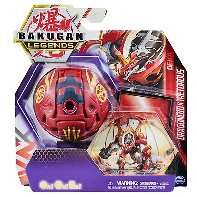 Bakugan Legends Deka, Dragonoid X Tretorous, Figurine Jumbo articulée transformable et carte à collectionner, jouets pour garçons, à partir de 6 ans
