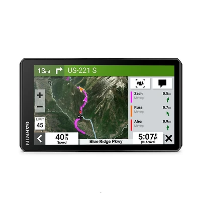 Navigateur GPS pour moto Bluetooth Garmin zūmo XT2 résistant aux intempéries avec écran tactile de 6 pouces adapté aux gants - Noir