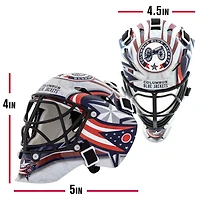 Franklin Sports Blue Jackets NHL Team Logo Mini Hockey Goalie Mask with Case - Collectible Goalie Mask with Official NHL Logos and Colors