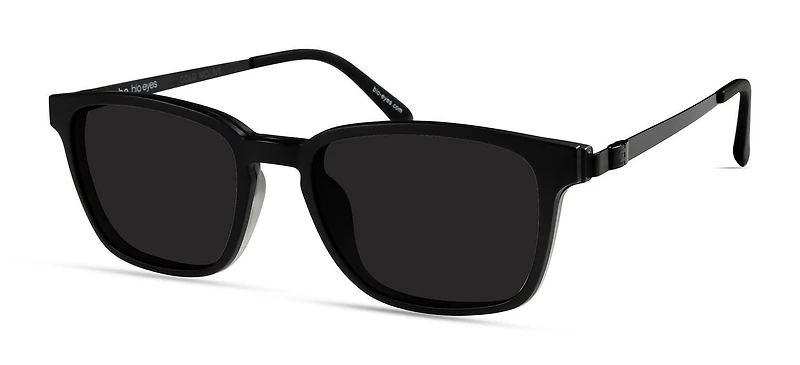 Bio Eyes Mens Prescription Eyeglasses, Heath, Black Gray Gradient, 53-18-145
