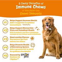 Zesty Paws Immune Peanut Butter Daily Soft Chews Dog Supplement, 60 Soft Chews