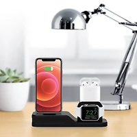 Merkury Innovations 3-In-1 Silicone Desktop Charging Station, 3-In-1 Charging Station