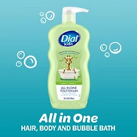 Dial Kids All in One, Hair, Body + Bubble Bath, Melon, 709ml, 1 count, 709 mL