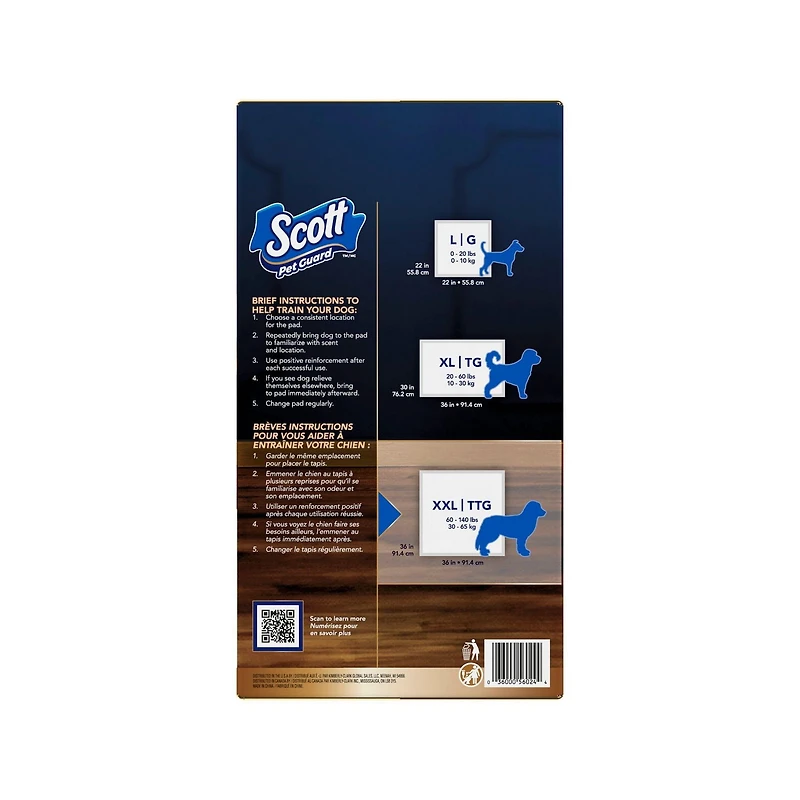 Scott Pet Guard Advanced Dog Pads - Dog Training Pee Pads for Large & Extra Large Dogs - Up to 16 Hour Absorbency with odour Control - Softest Quilted Dog Pee Pads - XXL - 36" x 36" - 40 Pack