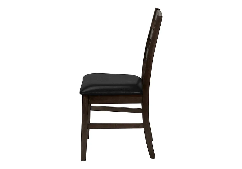 Monarch Specialties  Chaise De Salle À Manger, Ensemble De 2, 37 Pouces De Hauteur, Cuisine, Salle À Manger, Coté, Rembourré, Aspect Cuir Brun, Bois Massif Brun, Transitionnel