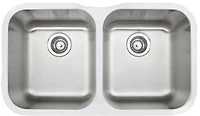 American Imaginations 32-in. W CSA Approved Stainless Steel Kitchen Sink With 2 Bowl And 18 Gauge