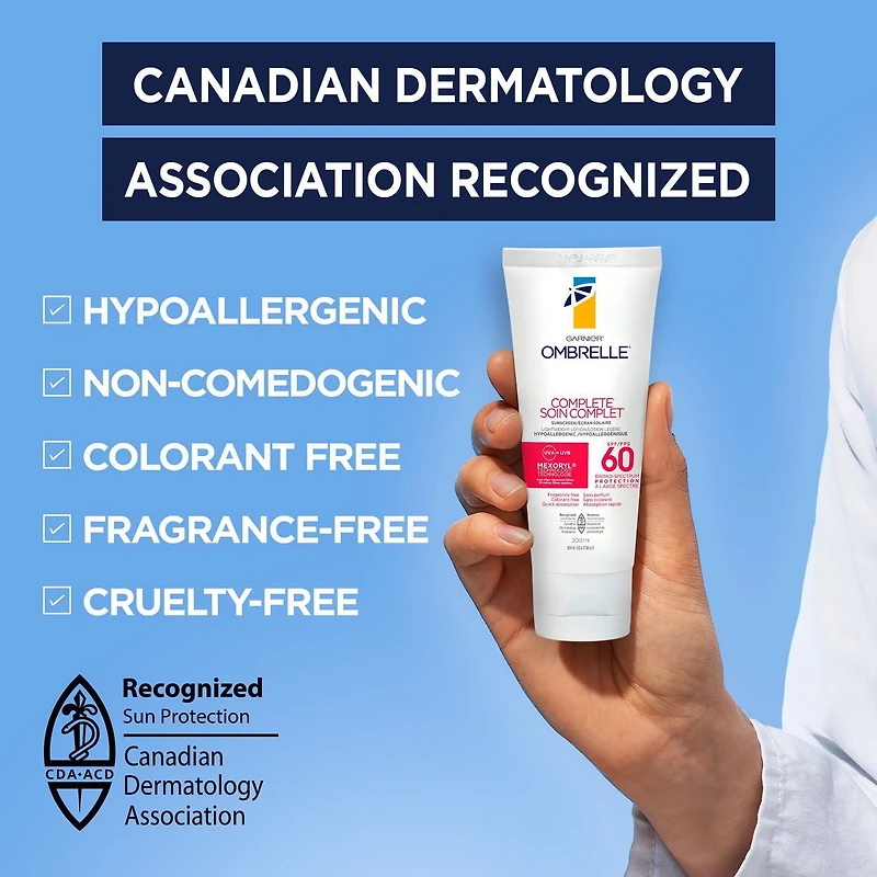 Garnier Garnier Ombrelle Complete Body Sunscreen SPF 60, Ultimate SPF 60 Hydrating Sun Defense