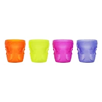 Halloween Plastic 4 Pack Skull Decorative Shot Glasses, Multi-Color, Partywares, by Way to Celebrate