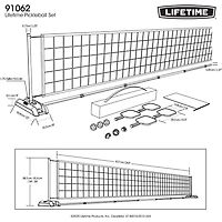 LIFETIME Professional Pickleball Bundle with Net, Balls and Rackets