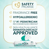 Pampers Aqua Pure Sensitive Baby Wipes, 99% Water, Hypoallergenic, Unscented Baby Wipes, 672 Baby Wipes Total (12X Flip-Top Packs)