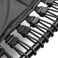 Sunny Health & Fitness Mini Trampoline de Fitness sans Ressort - Rebondisseur d'exercice intérieur/extérieur de Qualité Supérieure avec élastiques réglables pour des séances d'entraînement plus silenc