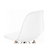 Heavenly Collection White Wood Chair SET OF 4 For Dining and Room Area