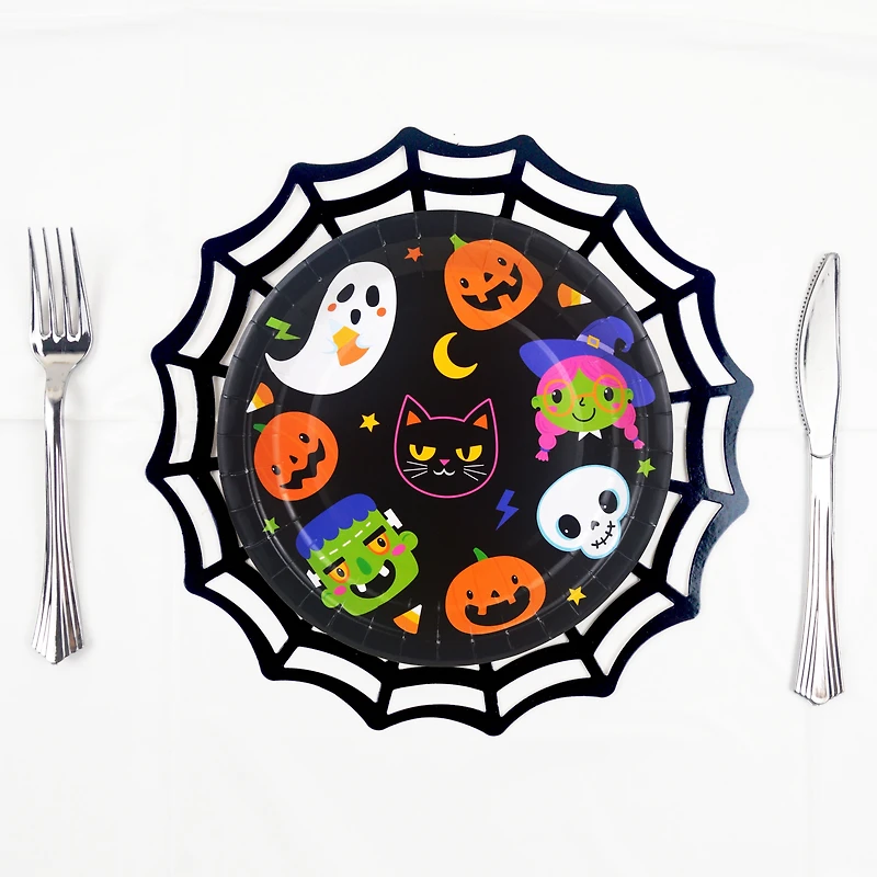 Assiettes en carton multicolores pour l'Halloween, 23 cm, 8 unités, Way to Celebration