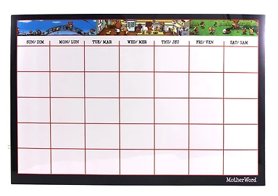 Calendrier magnétique effaçable à sec non daté MotherWord